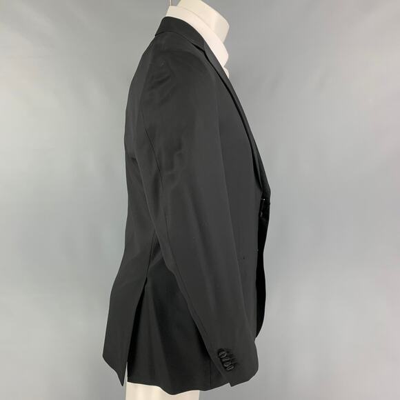 PORTS INTERNATIONAL Size 40 Black Wool Tuxedo Sport Coat - Picture 2 of 8